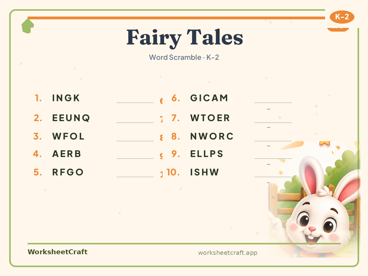 Fairy Tales worksheets