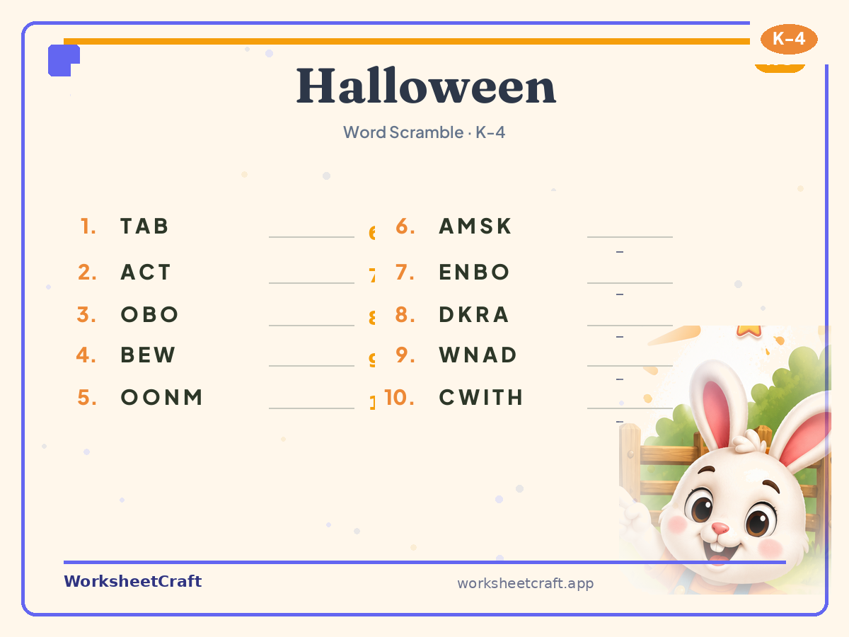 Halloween worksheets